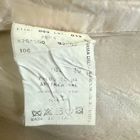 Women Blazer EMPORIO ARMANI Beige Single Button Front Long Sleeve Blazer Jacket - Picture 7 of 7